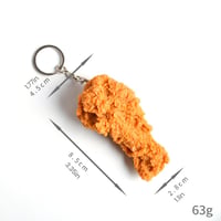 PVC Simulated Chicken Leg Keychain Ornament