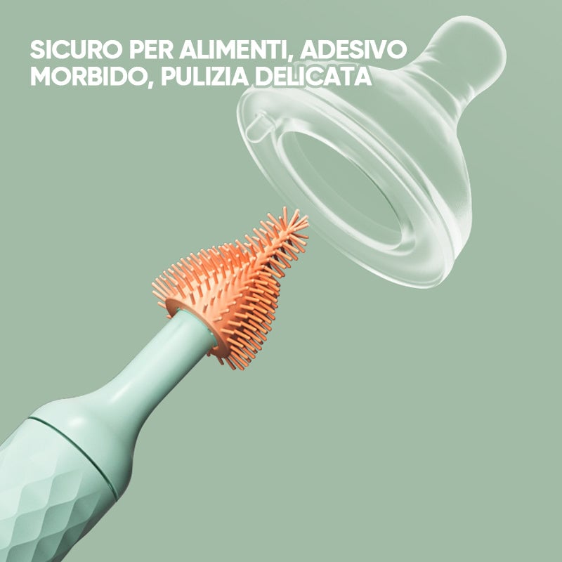 Spazzola elettrica per bottiglie in silicone