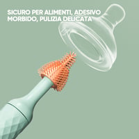 Spazzola elettrica per bottiglie in silicone