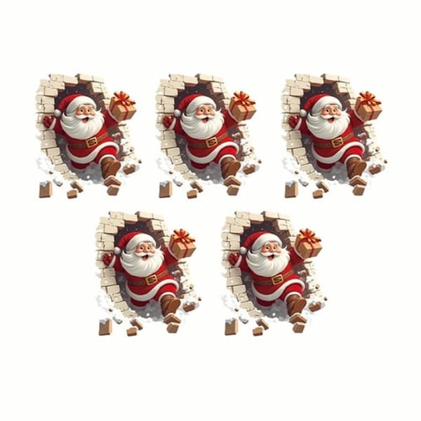 Weihnachtsmann-Wandtattoo-Set
