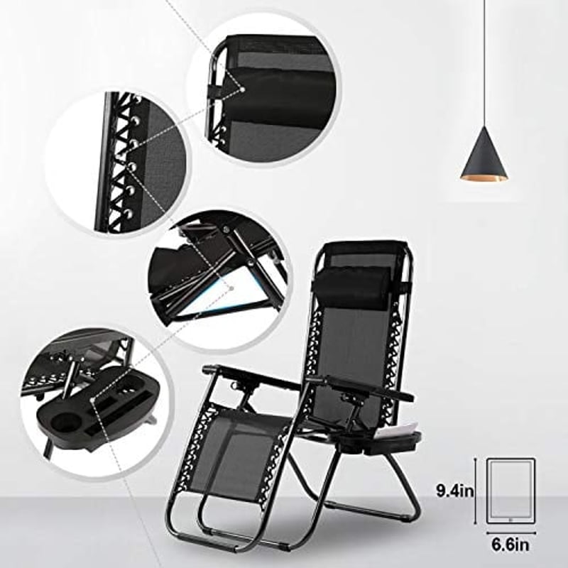 Sakerplus Zero Gravity Lawn Lounge Chairs Set