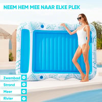 PVC water opblaasbaar drijvend bed met esdoornbladpatroon