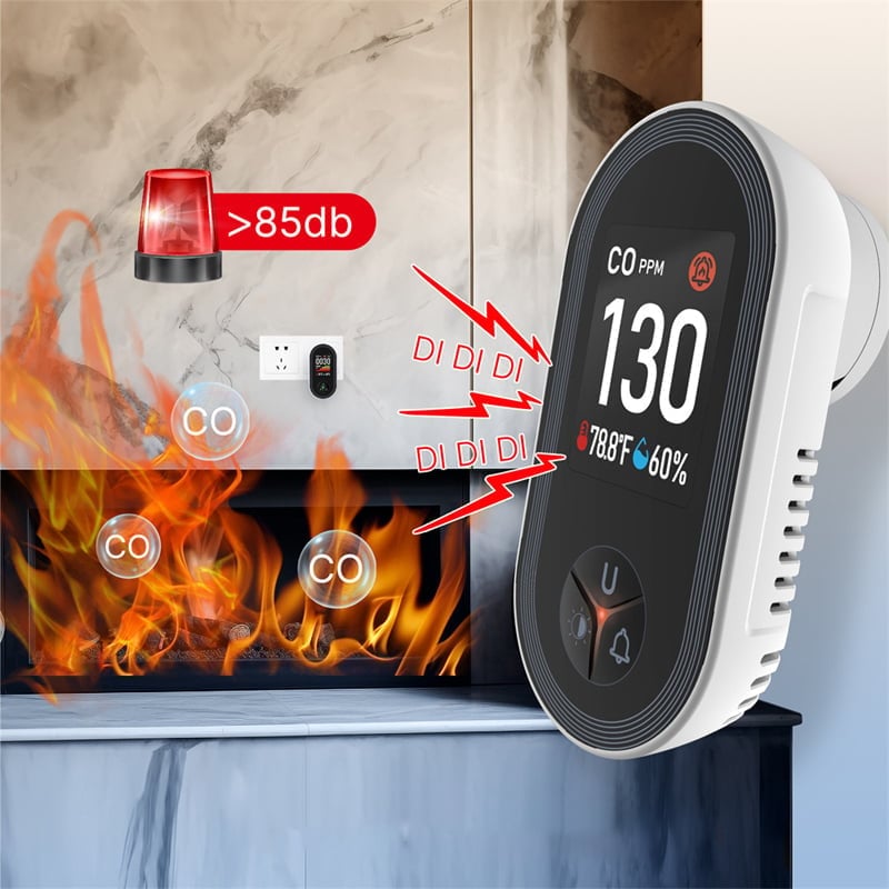 CO Temperature and Humidity Monitoring Alarm
