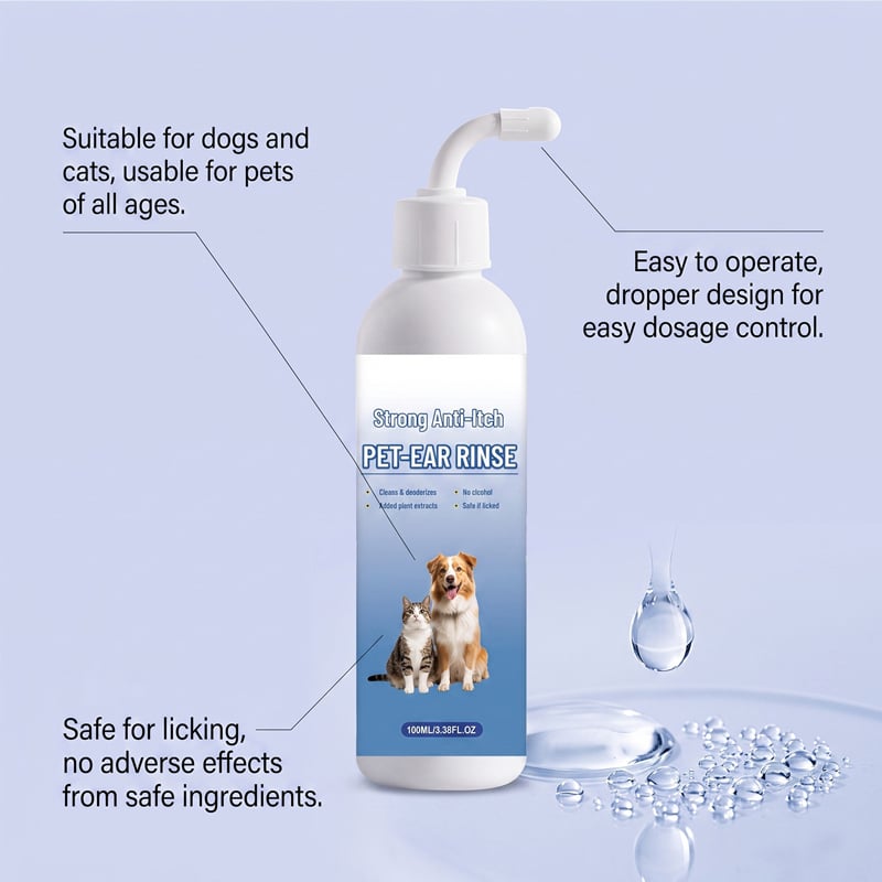 Gentle Antimicrobial Plant-Based Pet Ear Rinse