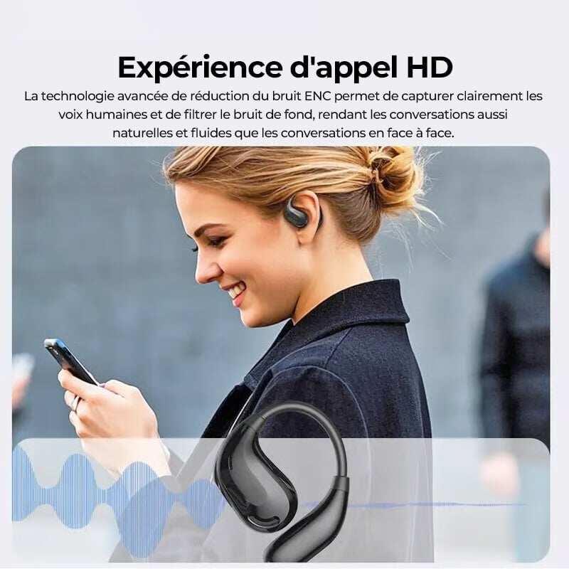 Casque audio Bluetooth 5.4 Hi-Fi Sports avec réduction de bruit