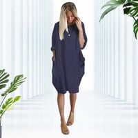 Lässiges O-Outline-Kleid für Damen