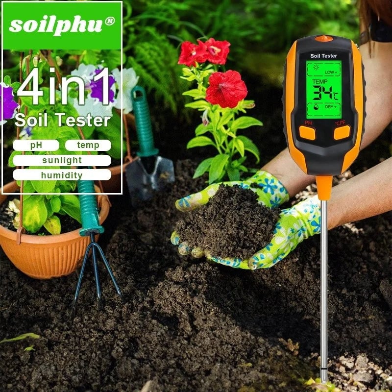Digital 4-in-1 Soil Test Meter