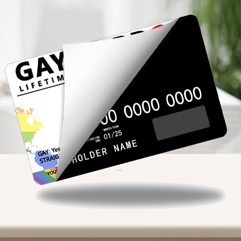 4-Piece Gay Card Lifetime Membership Credit Card Skin