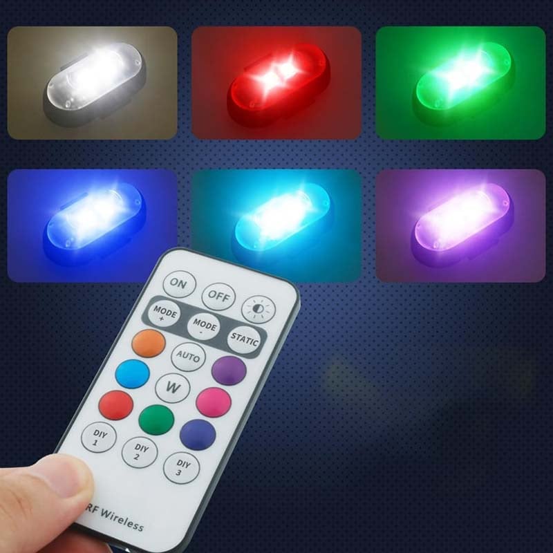 Färgglada LED-lampor för bil Sommar-LED-lampor för bil