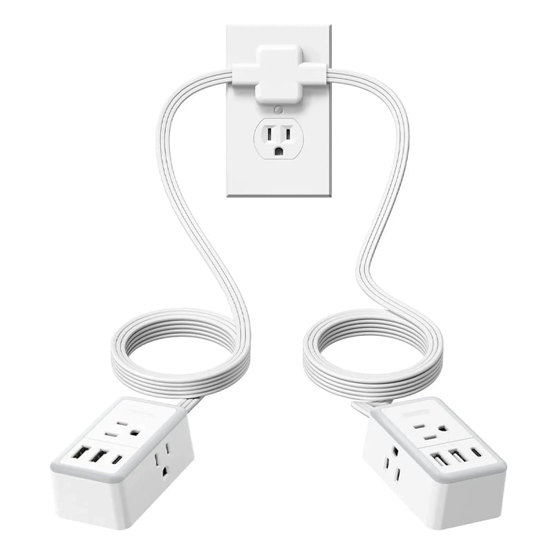 6-in-1 Twin Extension Cord Power Strip