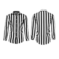 Camicia da uomo a maniche lunghe con bottoni a righe