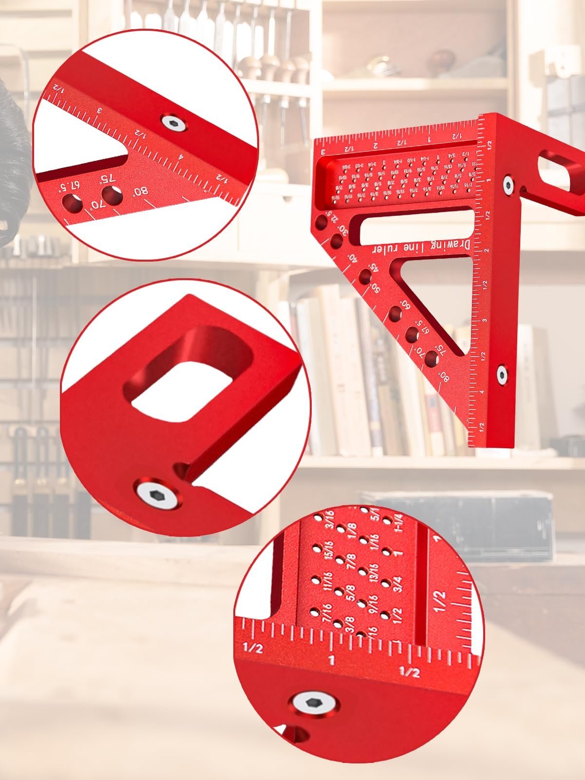 Sakerplus 3D Multi Angle Carpenter Square Ruler