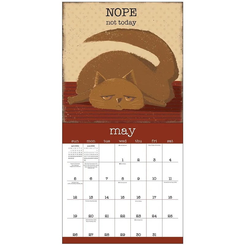 Een jaar van Snarky Cats 2024 wandkalender