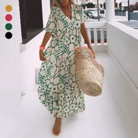 Abito stampato a maniche corte