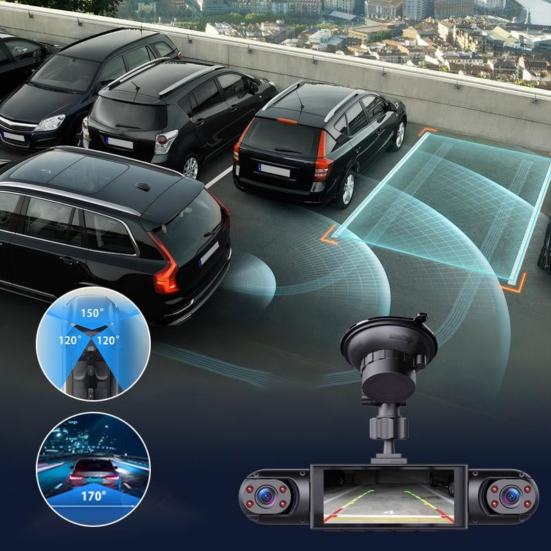 Four-record monitoring driving recorder