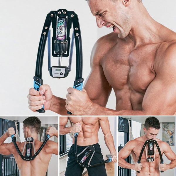 Sakerplus Adjustable Hydraulic Arm Strength Trainer (with LED counter)