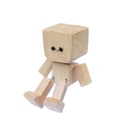 Skakande träfigur-man
