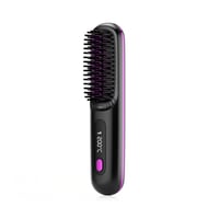 Ceramic Heated Cordless Portable Curling Straightening Brush