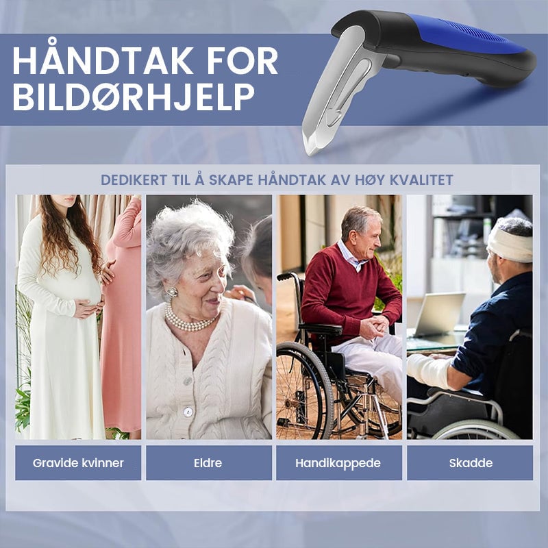 Støttehåndtak for eldre i bil