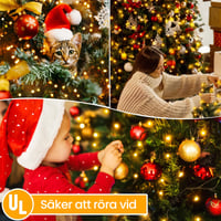 Julgran vattenfall ljus med ring