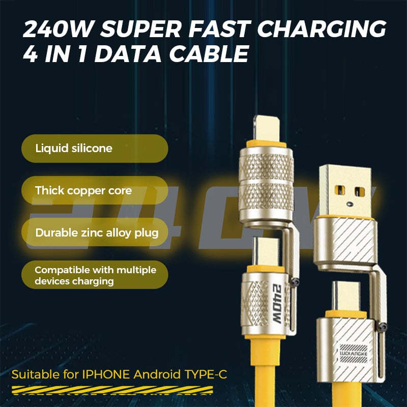 240W 4-in-1 data cable