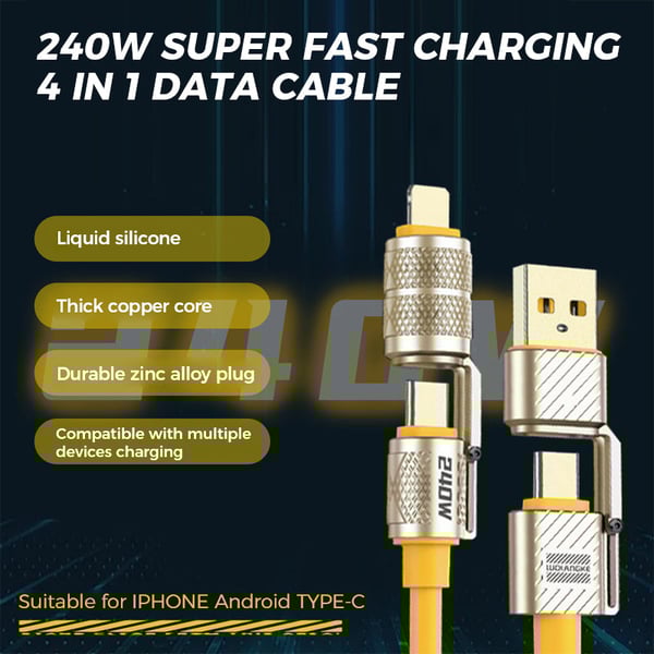 240W 4-in-1 data cable