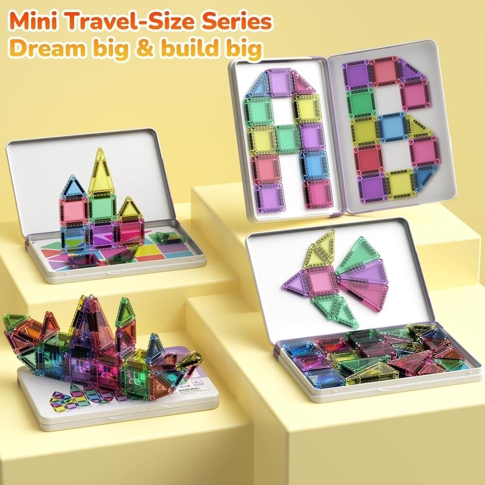 Sakerplus Magnetic Tiles Building Blocks Set