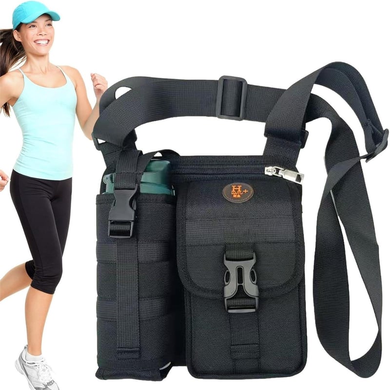 Sacs imperméables de fronde de bandoulière de poitrine de camping avec le support de bouteille d'eau