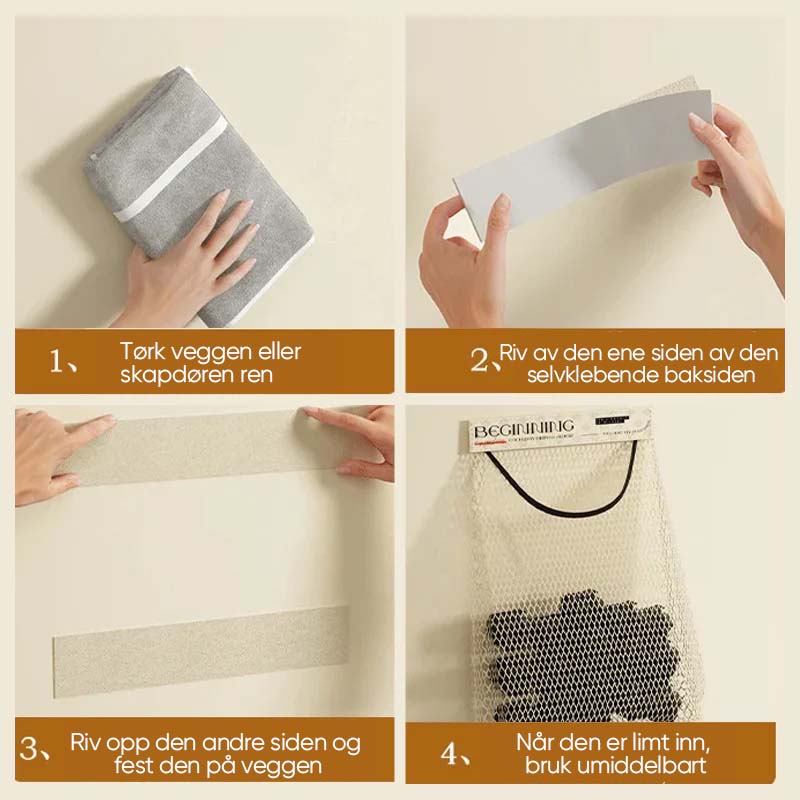 Multipurpose nettveske med borrelås
