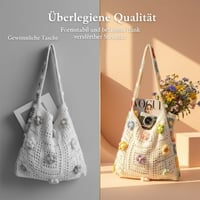 Lässige hohle Strick-Tragetasche – Gewebte Schultertasche mit großer Kapazität