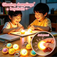 Light-Up Squeezable Steamed Bun Keychain