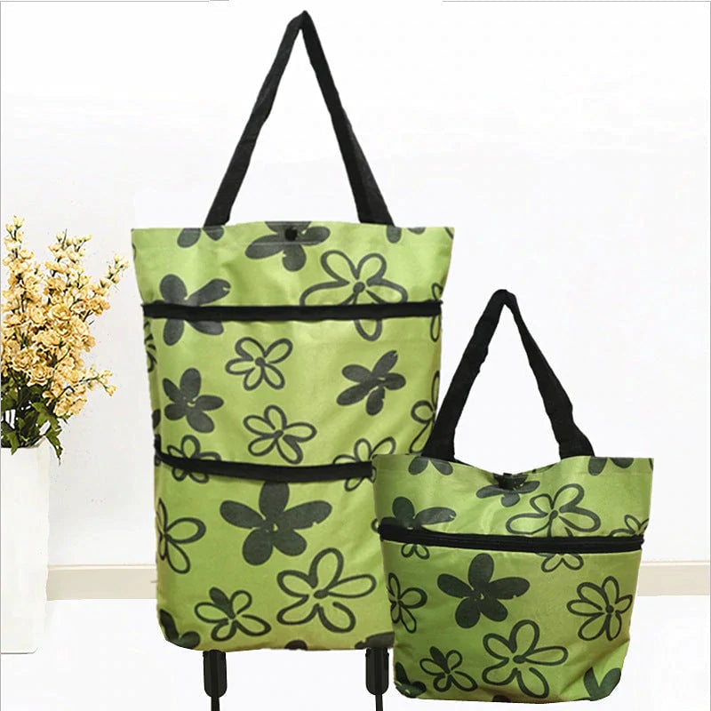 Foldable Shopping Trolley Tote Bag