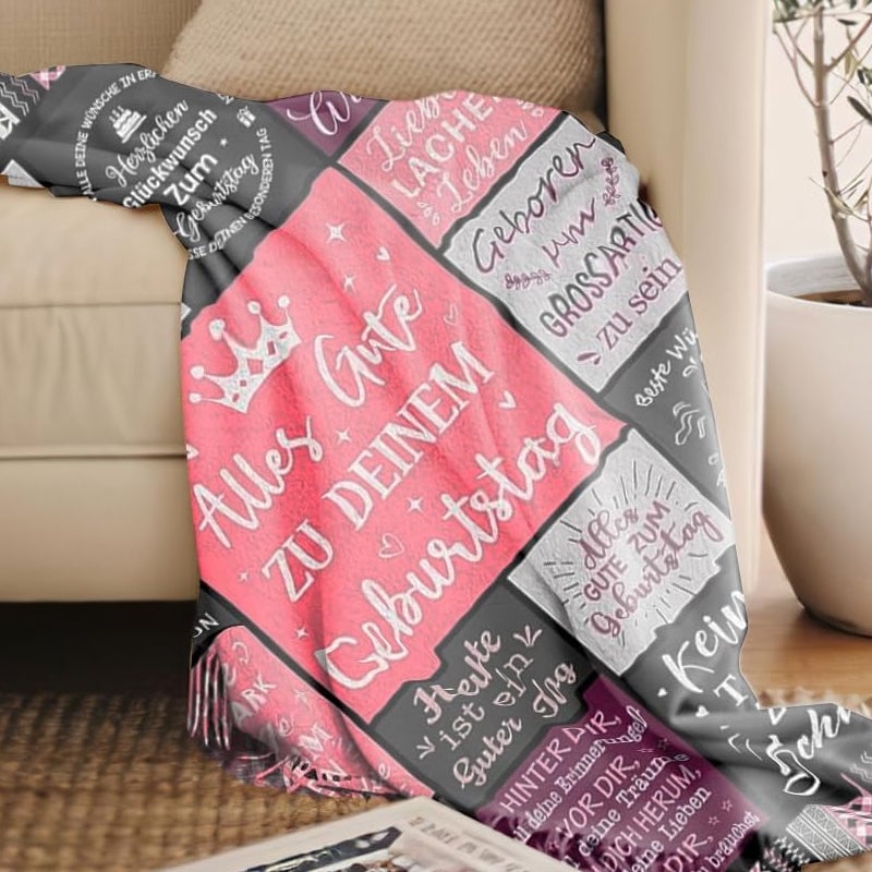 Flannel Printed Throw Blanket
