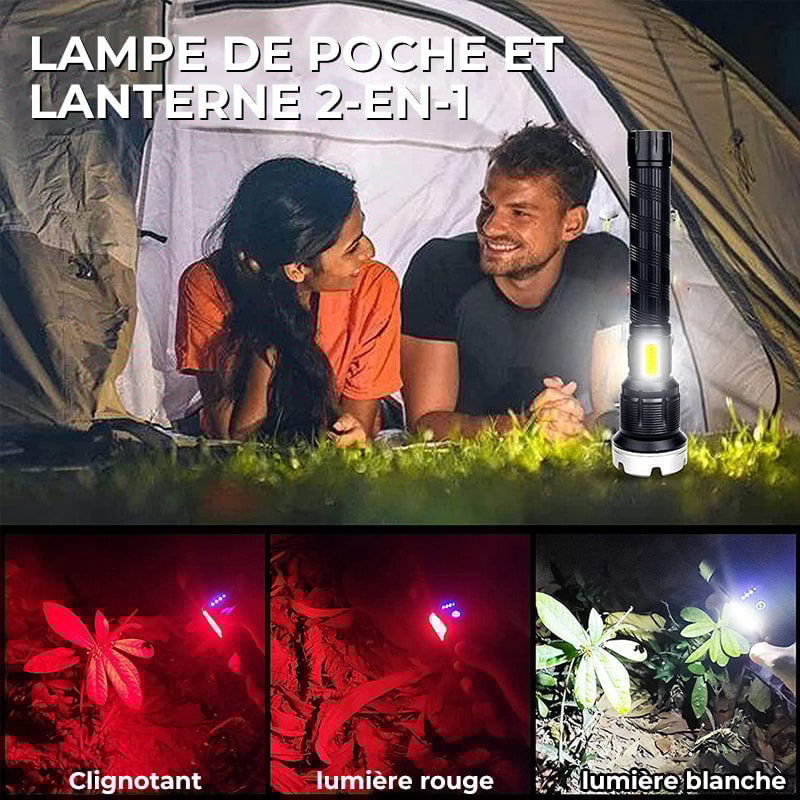 Lampe de poche à zoom à DEL