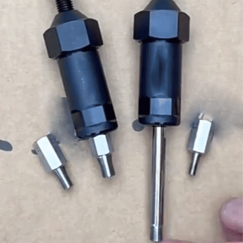 Long and short rod grease fitting cleaner options