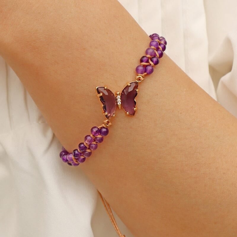 Healing Crystal Butterfly Armband