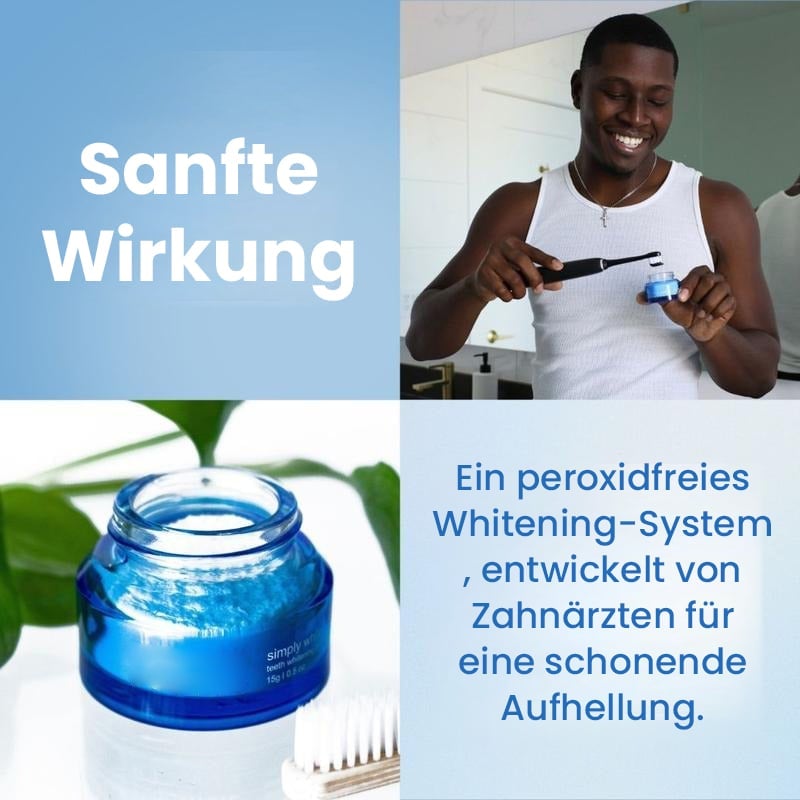 Weißmacher-Zahnpulver für strahlende Zähne
