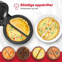 Elektrisk omelettmaskin med to soner