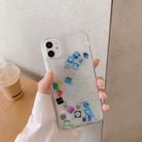 Liquid Glitter Icon Phone Case Cover