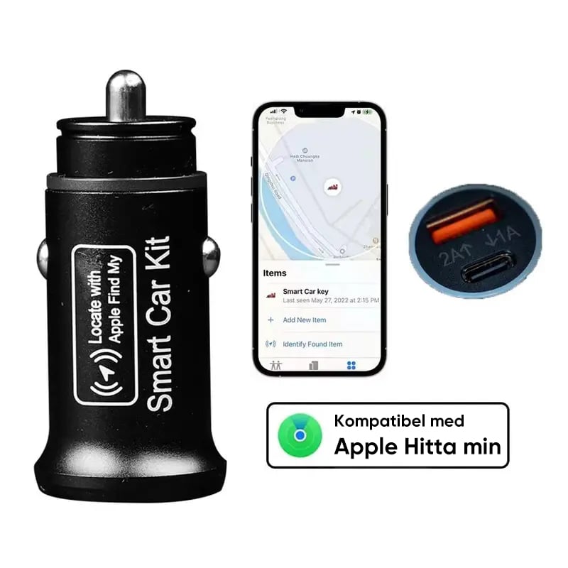 Billaddare med GPS-spårning