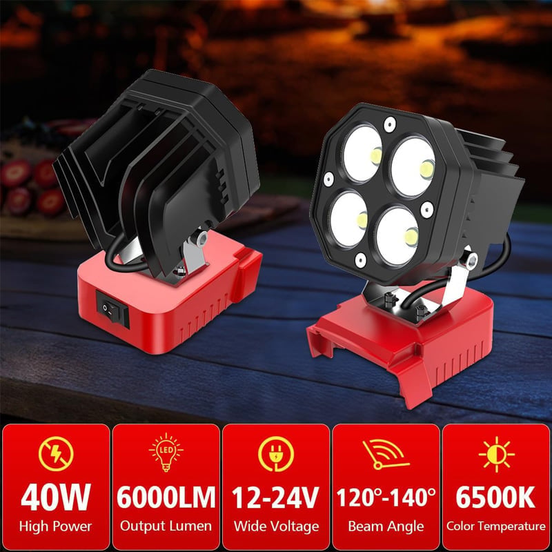 Sakerplus® Portable LED Work Light for 18V Battery