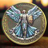Erkeengelen Michael Watches Over Us Challenge Coin