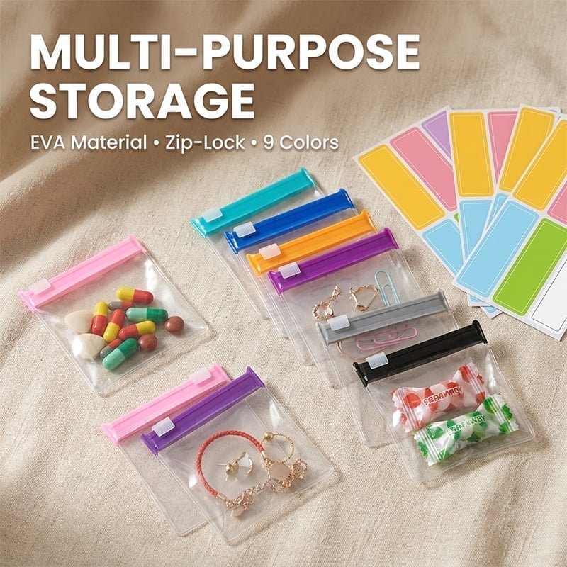 Self-sealing zipper medicine bags