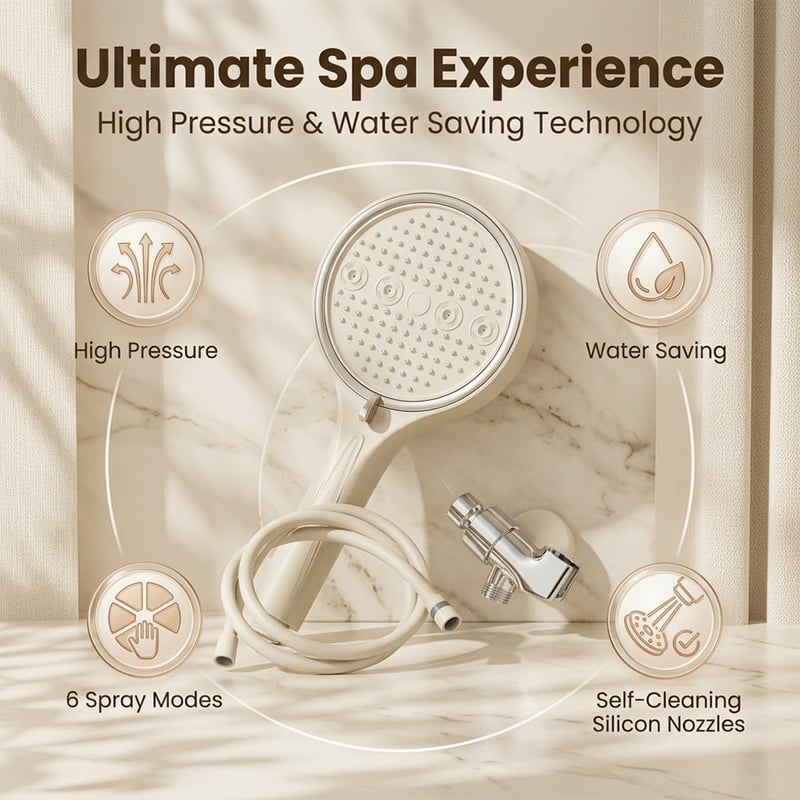 High-Pressure Handheld Shower Spray Set