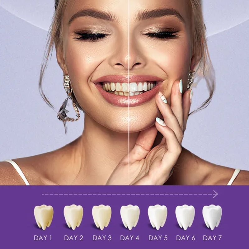 Yellow teeth whitening strips