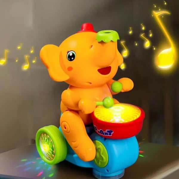 Interactive LED Elephant Toy for Toddlers & Kids with Realistic Sounds