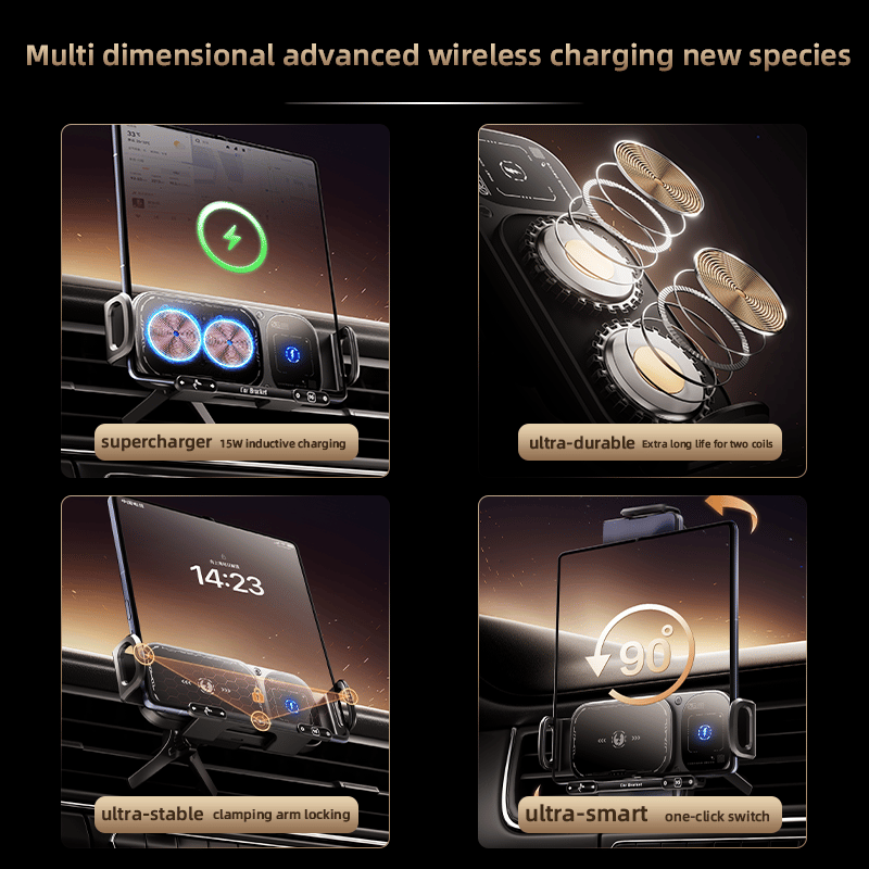 Wireless Charging Rotating Car Mount