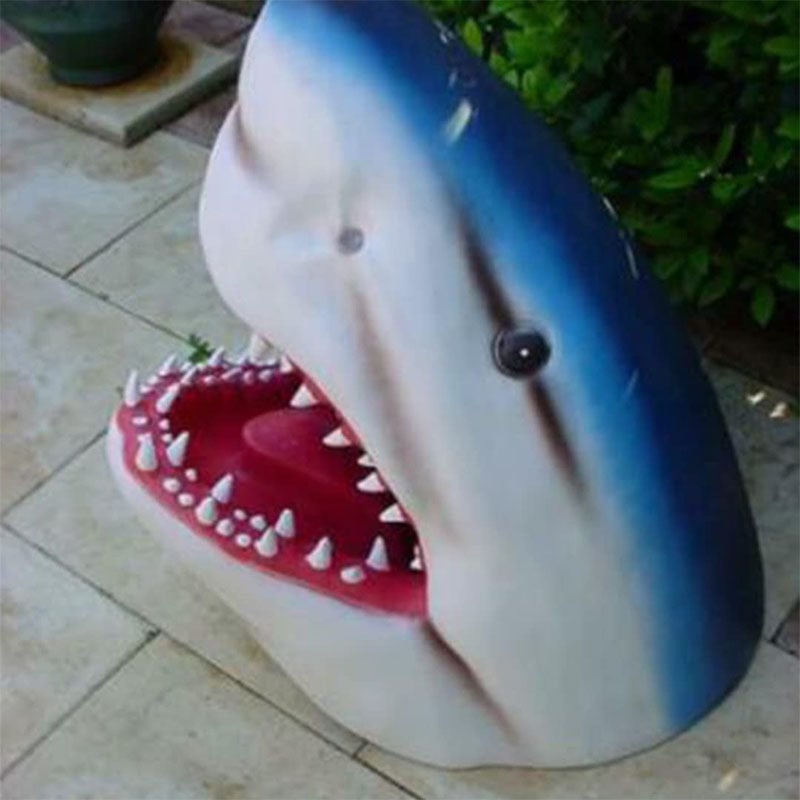 🦈 Décoration de statue d'art de jardin de requin