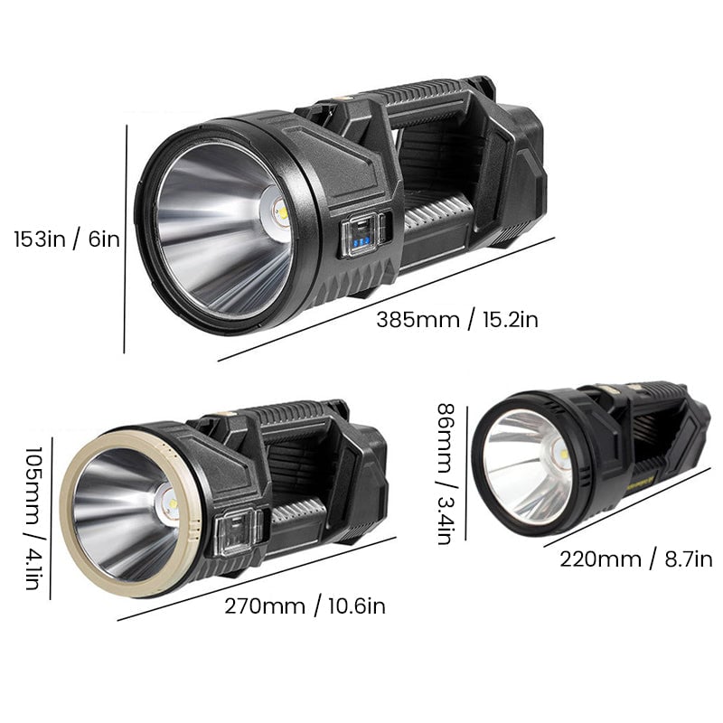 Sterke multifunctionele LED-zaklamp voor buiten