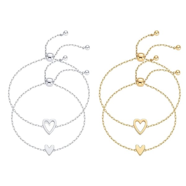 Adjustable Love Friendship Two Bracelet Pack